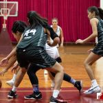 Team Elite Vaneza Gustillo & Team Supreme Anjanette Ponce battle for ball possession. (photo by Bout It Productions)