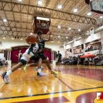Team Elite Kyler Afleje looks to get in the paint against Team Supreme John Macaldo. (photo by Bout It Productions)