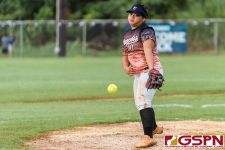 Peaches Meagan Maratita closes out the game at the mound. (Photo by Michael Blas)