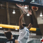 Team Guam's Jonathan Galloway gets aggressive in the paint against Team Chinese Taipei. (photo by Bout It Productions)