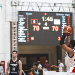 Team Guam's Jonathan Galloway finds himself on the line for the free throw attempt late in 4th quarter. (photo by Bout It Productions)