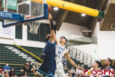 Guam's Johnathan Galloway gets fouled in the paint by Taipei's Zong Rong Hsieh. (Photo by Michael Blas)