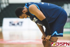 Guam's Jonathan Galloway looks down as Guam is eliminated from the FIBA Asia Cup after an 85-77 defeat from Chinese Taipei. (Photo by Michael Blas)