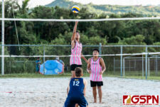 The IIAAG Boys Beach Volleyball Tournament is in full effect as teams of two face off for a spot in the finals. (Photo by Michael Blas)