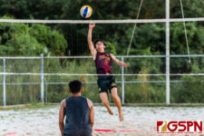 The IIAAG Boys Beach Volleyball Tournament is in full effect as teams of two face off for a spot in the finals. (Photo by Michael Blas)