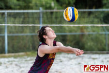 The IIAAG Boys Beach Volleyball Tournament is in full effect as teams of two face off for a spot in the finals. (Photo by Michael Blas)