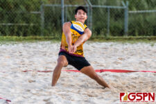 The IIAAG Boys Beach Volleyball Tournament is in full effect as teams of two face off for a spot in the finals. (Photo by Michael Blas)