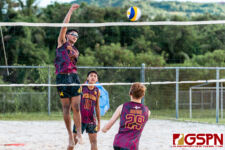The IIAAG Boys Beach Volleyball Tournament is in full effect as teams of two face off for a spot in the finals. (Photo by Michael Blas)