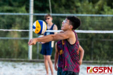 The IIAAG Boys Beach Volleyball Tournament is in full effect as teams of two face off for a spot in the finals. (Photo by Michael Blas)