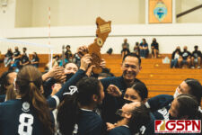 The AOLG Cougars are crowned 2021-22 IIAAG Girls Volleyball Champions after defeating the ND Royals in five sets. (Photo by Michael Blas)