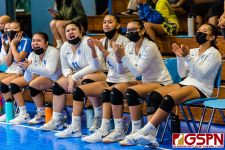 The ND Royal sideline cheer on their team as they close out the fourth set. (Photo by Michael Blas)