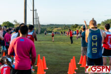 SJS Knight Franchesca Villagomez sprint towards the finish line for fourth place. (Photo by Michael Blas)