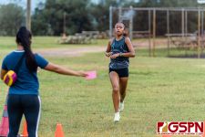 SSHS Shark Marie Gatbonton finishes first in the girls division. (Photo by Michael Blas)