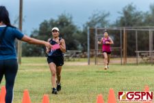 SSHS Shark Chloe Flores makes her way to the finish line for third in the girls division. (Photo by Michael Blas)