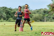 Runners make their way towards the gates of SSHS. (Photo by Michael Blas)