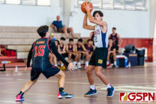The final day of pool play at the GUARNG GSPN Preseason Boys Basketball Tournament comes to a close as the SJS Knights faced off against the FD Friars. (Photo by Michael Blas)