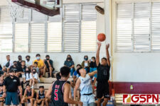 The final day of pool play at the GUARNG GSPN Preseason Boys Basketball Tournament comes to a close as the SPCS Warriors battled the SSHS Sharks. (Photo by Michael Blas)