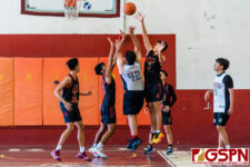 The final day of pool play at the GUARNG GSPN Preseason Boys Basketball Tournament comes to a close as the SJS Knights faced off against the FD Friars. (Photo by Michael Blas)