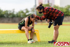 JFK Islander Trixia Nierva soaks in her race after finishing second place overall. (Photo by Michael Blas)