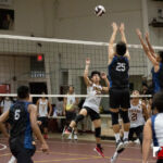 Harvest Eagle Coleman Pool attempt the block against FD Friar Matthew Santos. ( Photo by Bout It Productions )