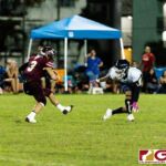 FD Friar Kein Artero breaks Panther Abraham Guerrero's ankles to put up the first six points for his team. (Photo by Michael Blas)