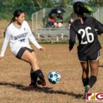 The St. Paul Warriors defeated the home team Tiyan Titans 3-1 in their IIAAG Girls HS Soccer game on Tuesday, April 30, 2019. (Photo by Michael Blas)