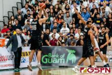 New Zealand's Tohi Smith-Miner takes a deep three point shot off the screen. New Zealand defeated Guam 113-94 in the FIBA Asia Cup 2021 Qualifiers match. (Photo by Michael Blas)