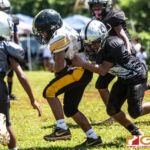 The Guahan Raiders and The Tamuning Steelers Metgots meet in the GNYFF playoffs on Oct. 20, 2019 at Eagles Field. (photo by Bout It Productions.)