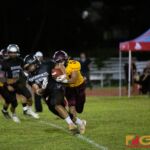 The Father Duenas Friars & The Simon Sanchez Sharks meet in the 2019 IIAAG High School Football Semifinals on Oct. 18, 2019. (photo by Bout It Productions).