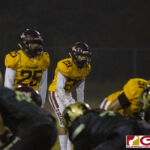 FD Friars Gene Arriola & Kekoa Gamboa get set on offense against the Tiyan Titans defense. (photo by Bout It Productions)