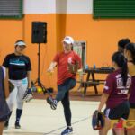 Bubba Nickles hosted her first ever clinic on Guam at the Agana Heights gym after rainy weather forced the clinic to be moved indoors. (photo by Michael Blas)