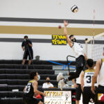Tiyan Titan Xander Duenas gets some air time against the Okkodo Bulldogs. Photo by Bout It Productions.