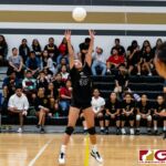 Tiyan Titan Precious Pecson on sets her team for a spike in the second set of the game. (Photo by Michael Blas)