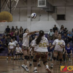 GW Geckos Niolynn Marcos takes a shot at the ball while her teammates look on. (photo by Bout It Productions)