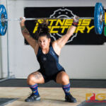 Jacinta Sumagaysay on her second attempt at 63kg at the Guam Weightlifting Open Championship. (Photo by Michael Blas)