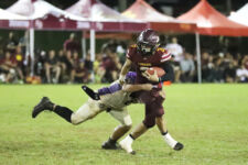 The FD Friars and GW Geckos put on a defense show in the Championship game with FD getting the slight edge with the only touchdown of the night. (photo courtesy of Joseph Cruz)