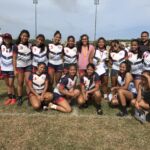 The Okkodo Bulldogs took home third place via forfeit in the 2019 IIAAG/GRFU Girls High School Rugby finals. (Photo by Michael Blas)