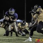 GW Geckos Mykai Blas takes it in the end zone after receiving the handoff from Ricky Macias. (photo by Bout It Productions)