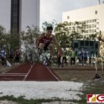 This Friday's IIAAG Track & Field Meet moves to the ocean scenery of J.F.K High. The sweltering heat was on but the fans and athletes still put on a show. (photo by Bout It Productions)