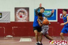The St. Paul Warriors continue their win streak in the 2020 GSPN Preseason Boys Basketball Tournament as they defeat the Simon Sanchez Sharks 82-52. (Photo by Michael Blas)