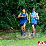 Southern Dolphin Carlos Leon Guerrero and Harvest Eagle Keanu Hada lead early on in the race. (Photo by Michael Blas)