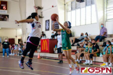The Okkodo Bulldogs defeat the JFK Islanders 43-29 on Day 4 of the McDonald's High School Pre-season Basketball Tournament. (Photo by Michael Blas)