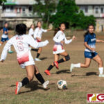 The Guam High Panthers and the St. John's Knights displayed high level defense in their 0-0 IIAAG Girls High School Soccer matchup late Tuesday afternoon on April 16, 2019. (Photo by Michael Blas)
