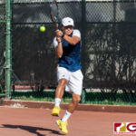 Mason Caldwell and Jack Son faced off against Camden Camacho and Jake Delaney in a 2019 ITF World Tennis Tour Doubles match held at Hilton Guam Resort and Spa Tennis Courts. (Photo by Michael Blas)