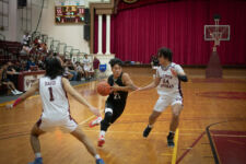 The FD Friars defeated the JFK Islanders to advance to the ISA Boys Basketball Finals Wednesday evening. (photo by Raine Delos Reyes)