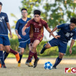 The Harvest Christian Academy Eagles defeated the Father Duenas Friars in the 2018 IIAAG high school boys soccer game Monday afternoon at Leo Palace. (Photo by Michael Blas)