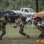 Tamuning Steelers Trey Blas Fields looks to handoff to teammate Jason Jay Suda. (photo by Bout It Productions)