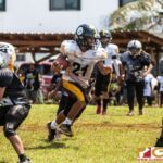 The Guahan Raiders and The Tamuning Steelers Metgots meet in the GNYFF playoffs on Oct. 20, 2019 at Eagles Field. (photo by Bout It Productions.)