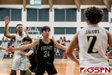 The FD Friars completed their triple crown season, winning the Guam National Varsity Boys High School Basketball Championships with a 69-44 victory over the Guam High Panthers. (Photo by Michael Blas)