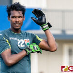 Maldives Goalkeeper Mohamed Faisal kept Guam from scoring any goals in their matchup. (Photo by Michael Blas)
